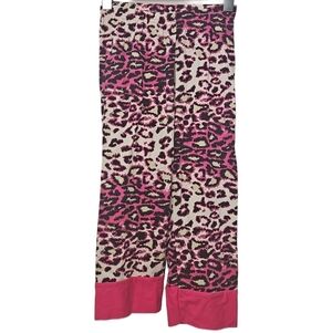 Kids/juniors Pink Cheetah Print Capri Pajama Pants